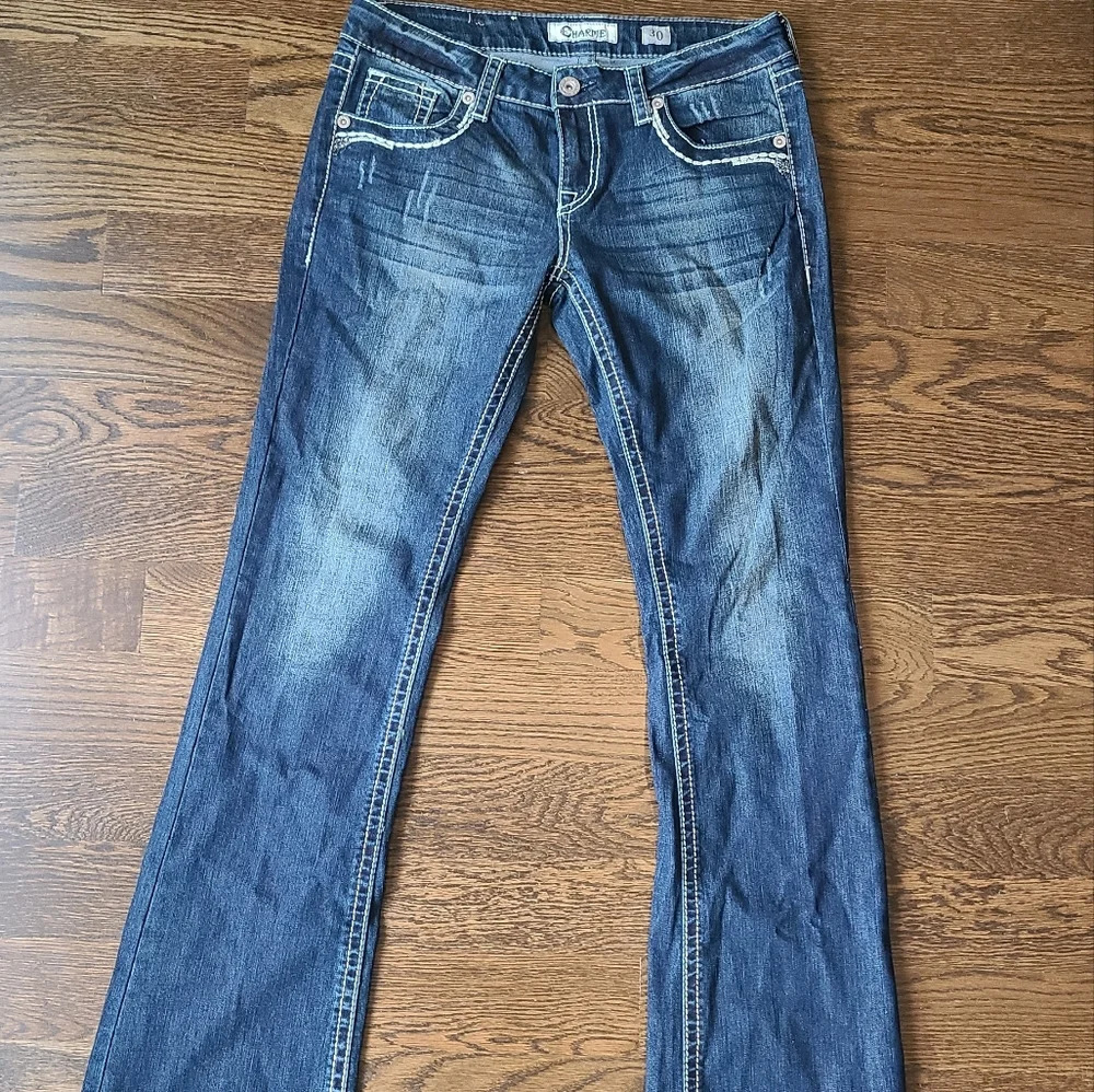 Charme jeans womens sz.30 crystal embellished pockets